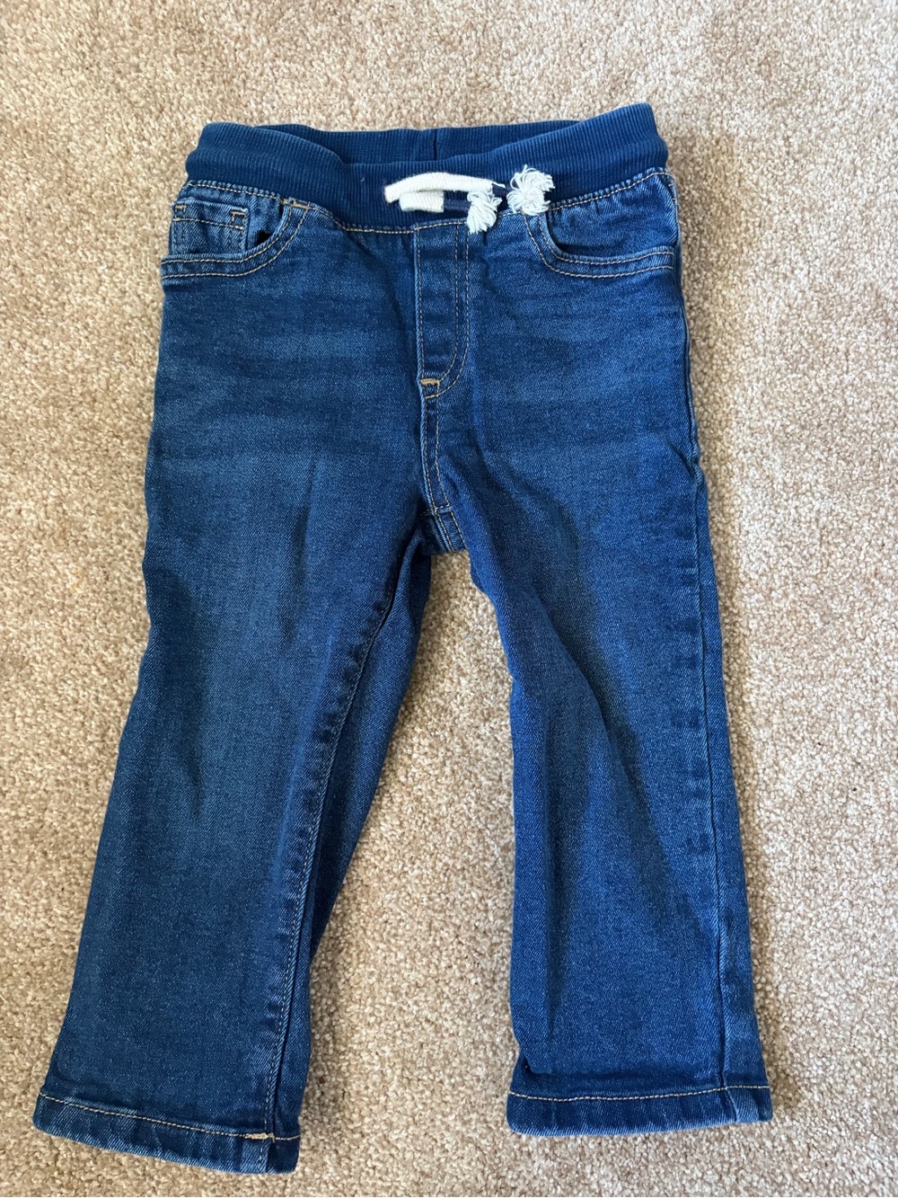 Toddler Pull-On Dark Blue Denim Jeans
